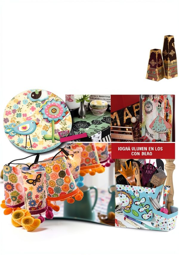 Decoupage I Book 4 of 9 Spanish Craft Guide by EVIA EDICIONES-0