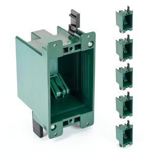 CycevSun 6 Pack Electrical Outlet Box Old Work 1 Gang, Plastic Remodel Drywall Junction Boxes, UL Listed-0