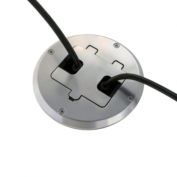 Floor Box Kit RACO 6239NI Nickel 1-Gang Recessed Duplex 15A TR Device-5