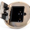 Floor Box Kit RACO 6239NI Nickel 1-Gang Recessed Duplex 15A TR Device-1