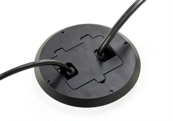 Floor Kit RACO 6239BK 1-Gang Black Recessed Duplex 15A TR Device-4