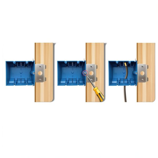 2 Gang Electrical Box Adjustable XGGYA Plastic Outlet Box 34 cu in-3
