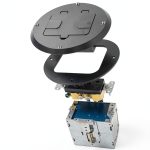 Floor Kit RACO 6239BK 1-Gang Black Recessed Duplex 15A TR Device-0