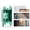 CycevSun 6 Pack Electrical Outlet Box Old Work 1 Gang, Plastic Remodel Drywall Junction Boxes, UL Listed-2