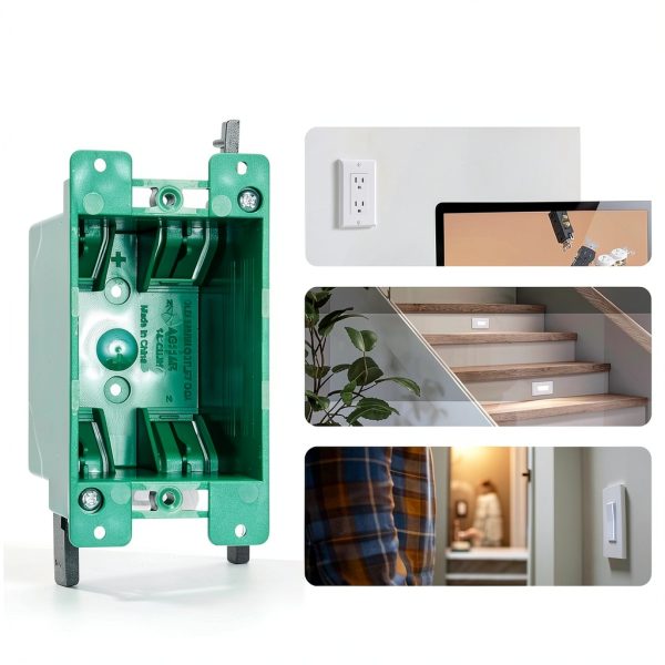 CycevSun 6 Pack Electrical Outlet Box Old Work 1 Gang, Plastic Remodel Drywall Junction Boxes, UL Listed-2