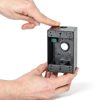 SIGMA ENGINEERED SOLUTIONS 14250 Metal Electrical Outlet Box, Weatherproof, Easy Mount Plug and Receptacle Protector, Gray, (3) 1/2-Inch Holes, 1 Gang Box-5