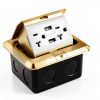 Hoolerry 2 Pack Pop up Floor Electrical Outlet Cover Box Kit with 4.8A USB Charger 20Amp Waterproof Weatherproof Floor Tamper Resistant Outlet Receptacle for Countertop Home (Gold)-4