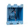 XIUTE 2-Gang PVC Old Work Retrofit Standard Switch/Outlet Wall Electrical Box,Non-Metallic 2 Gang Junction Box,Blue 25 cu. Inches,ETL Listed,1PCS-5