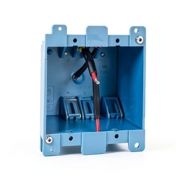 XIUTE 2-Gang PVC Old Work Retrofit Standard Switch/Outlet Wall Electrical Box,Non-Metallic 2 Gang Junction Box,Blue 25 cu. Inches,ETL Listed,1PCS-5