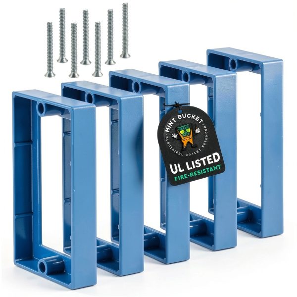 1/2" Single Gang Outlet Extenders Mint Bucket UL Listed Pack of 5-0
