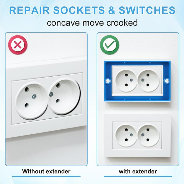 Electrical Box Extenders 4pcs Thin Style by Gosknor with 8 Screws-4