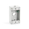 SIGMA ENGINEERED SOLUTIONS 14250 Metal Electrical Outlet Box, Weatherproof, Easy Mount Plug and Receptacle Protector, Gray, (3) 1/2-Inch Holes, 1 Gang Box-3