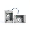 SIGMA ENGINEERED SOLUTIONS 14250 Metal Electrical Outlet Box, Weatherproof, Easy Mount Plug and Receptacle Protector, Gray, (3) 1/2-Inch Holes, 1 Gang Box-4
