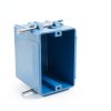 1-Gang PVC New Work Outlet Box Blue ETL Listed UL514C-3