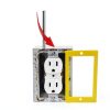 1/2" Single Gang Outlet Extenders Mint Bucket UL Listed Pack of 5-1
