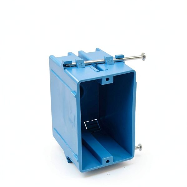 1-Gang PVC New Work Outlet Box Blue ETL Listed UL514C-1