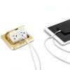Hoolerry 2 Pack Pop up Floor Electrical Outlet Cover Box Kit with 4.8A USB Charger 20Amp Waterproof Weatherproof Floor Tamper Resistant Outlet Receptacle for Countertop Home (Gold)-5