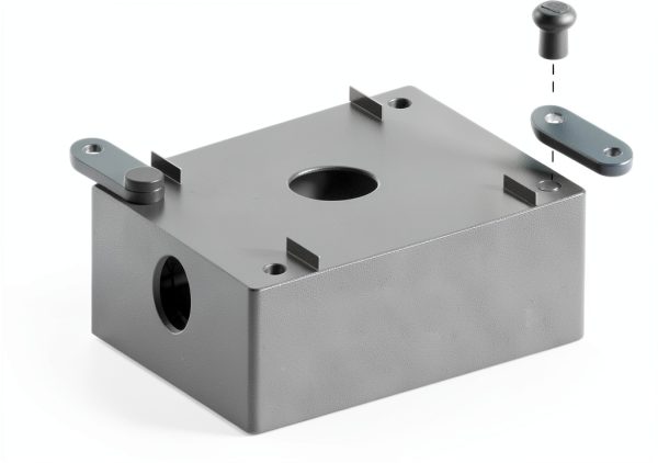 SIGMA ENGINEERED SOLUTIONS 14250 Metal Electrical Outlet Box, Weatherproof, Easy Mount Plug and Receptacle Protector, Gray, (3) 1/2-Inch Holes, 1 Gang Box-6