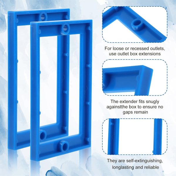 Electrical Box Extenders 4pcs Thin Style by Gosknor with 8 Screws-3